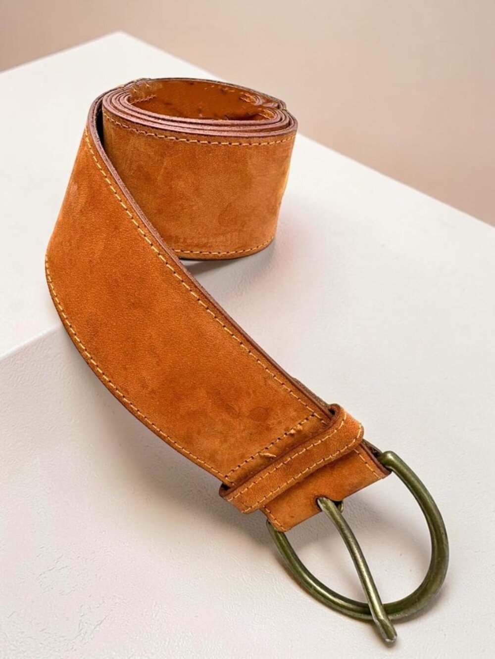 Scapa of Scotland Cinnamon Nubuck Leather Wide Belt